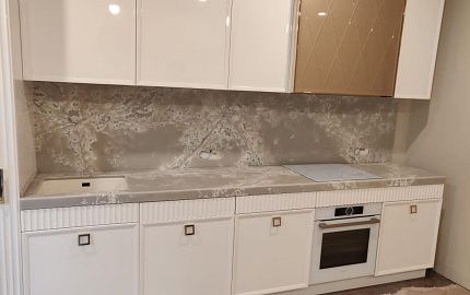 Кухонная столешница из кварца Etna Quartz WHITE ICE EQPM 023