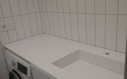 Столешница в ванную с интегрированной раковиной