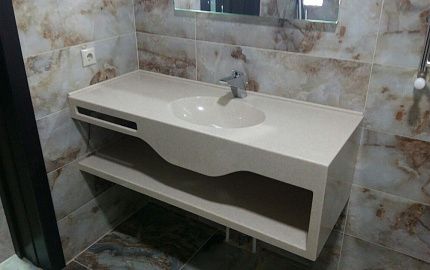 Акриловая столешница с раковиной Grandex в ванную